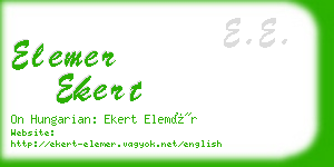 elemer ekert business card